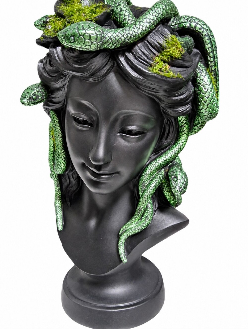 Elegant Medusa Bust Statue , Halloween Medusa Bust ,black Medusa Head